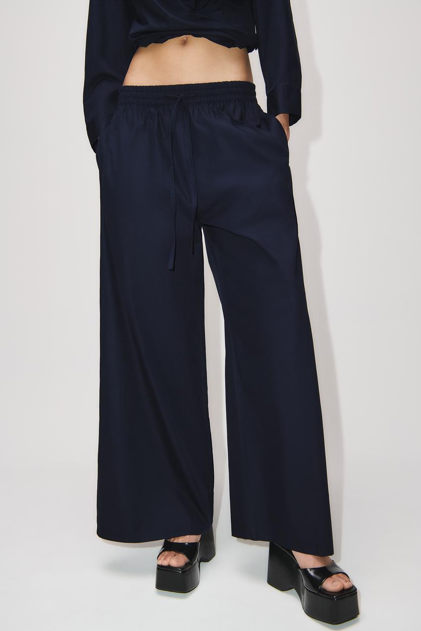 Zara blue palazzo pants Clearance