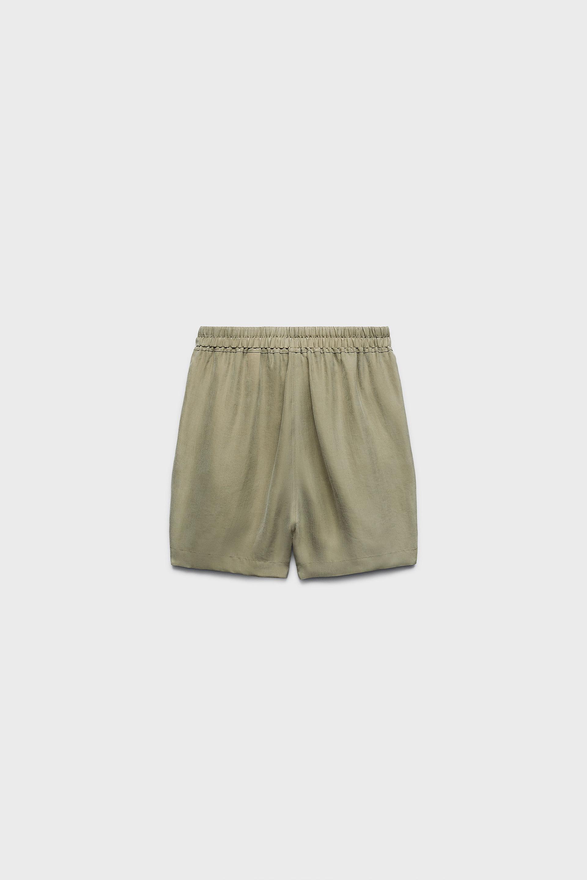 Zara flowy drawstring shorts clearance
