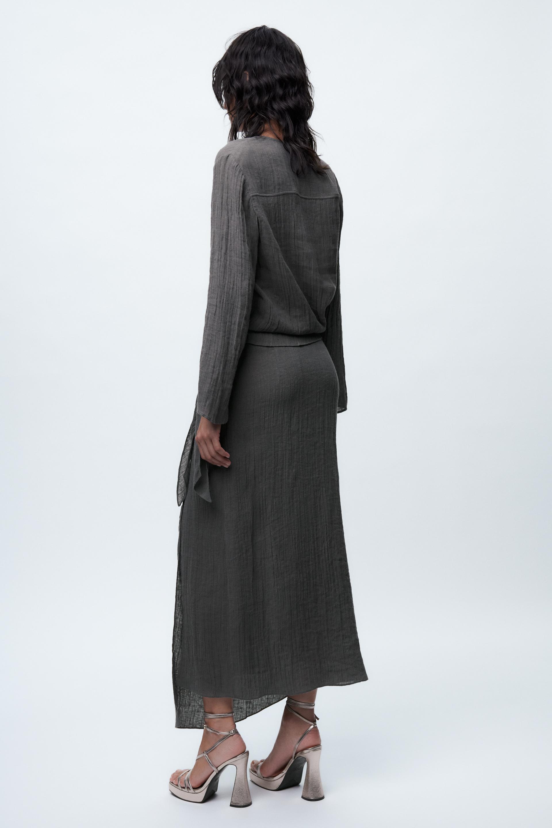 Zara linen wrap skirt Clearance