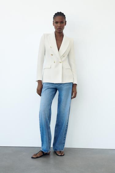 Zara textured blazer womens Outlet