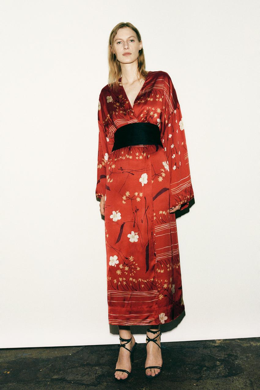 Printed Kimono Kimonos Largos Zara Kimonos Largos Zara Vestito