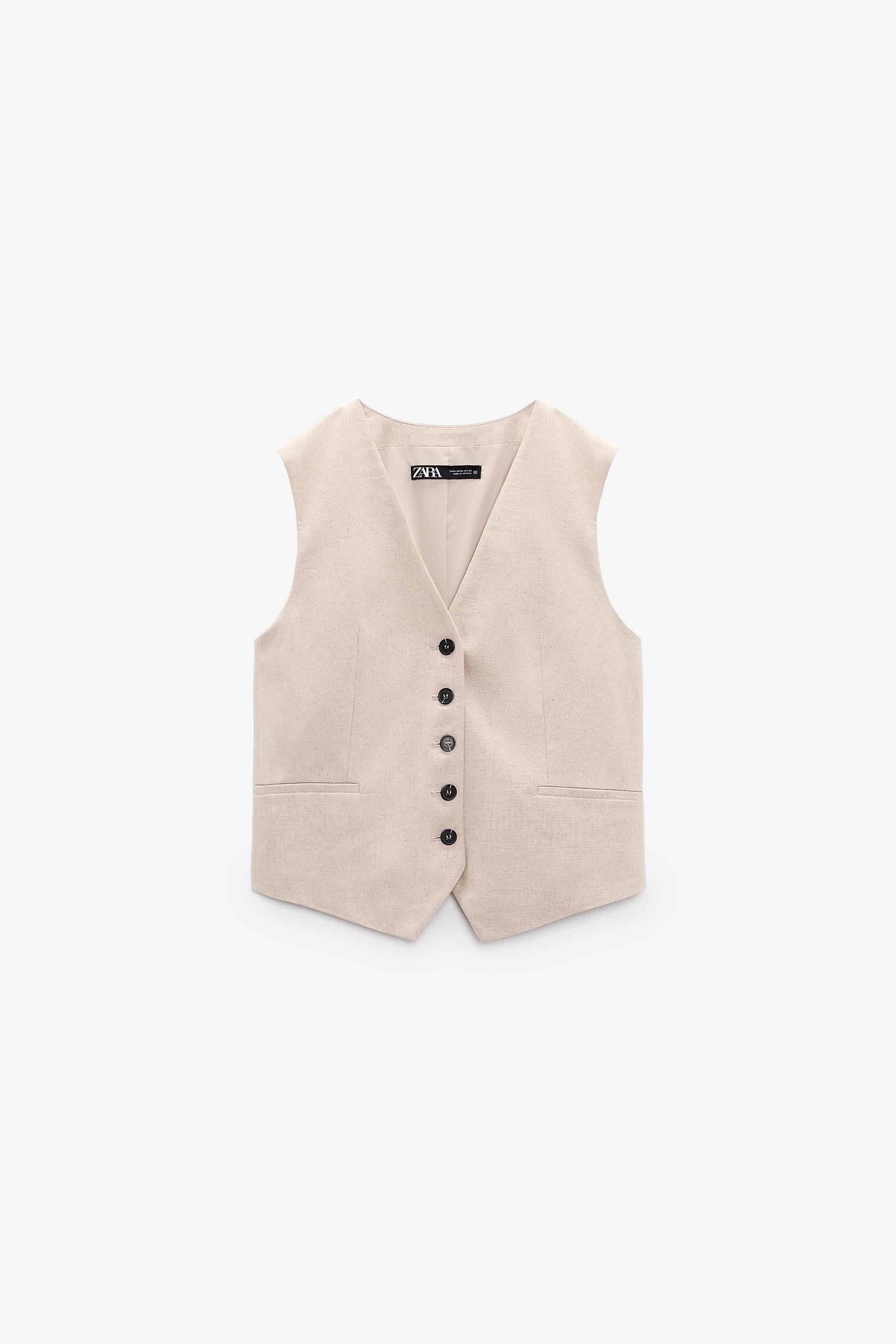 Zara beige vest Clearance