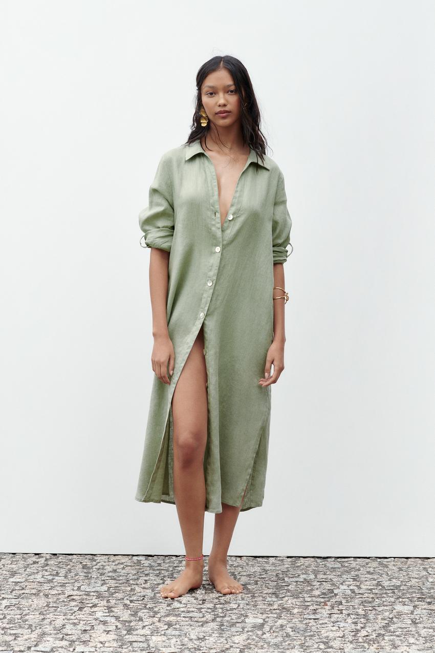 Khaki zara dress Clearance