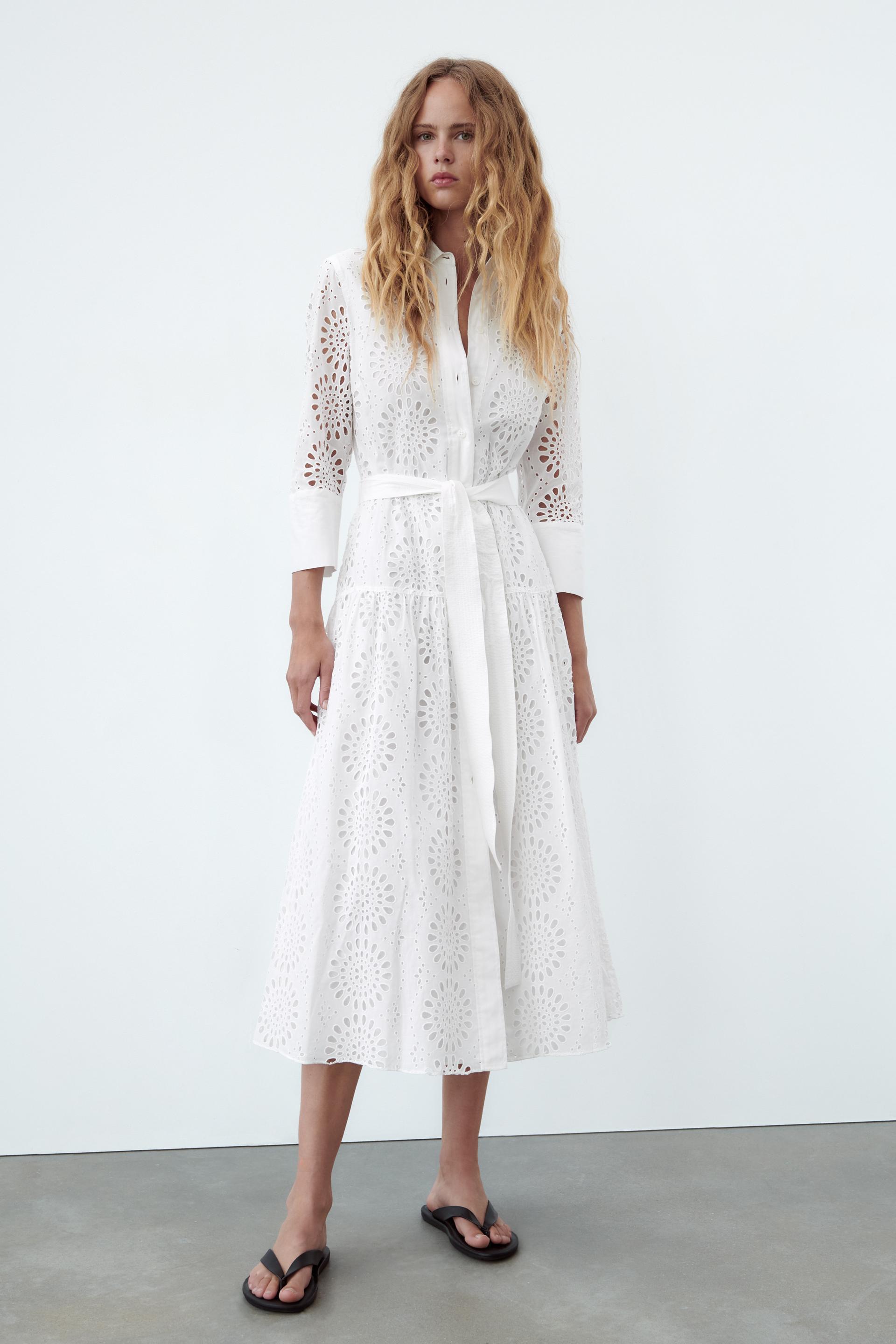 Zara white dress shirt dress Clearance