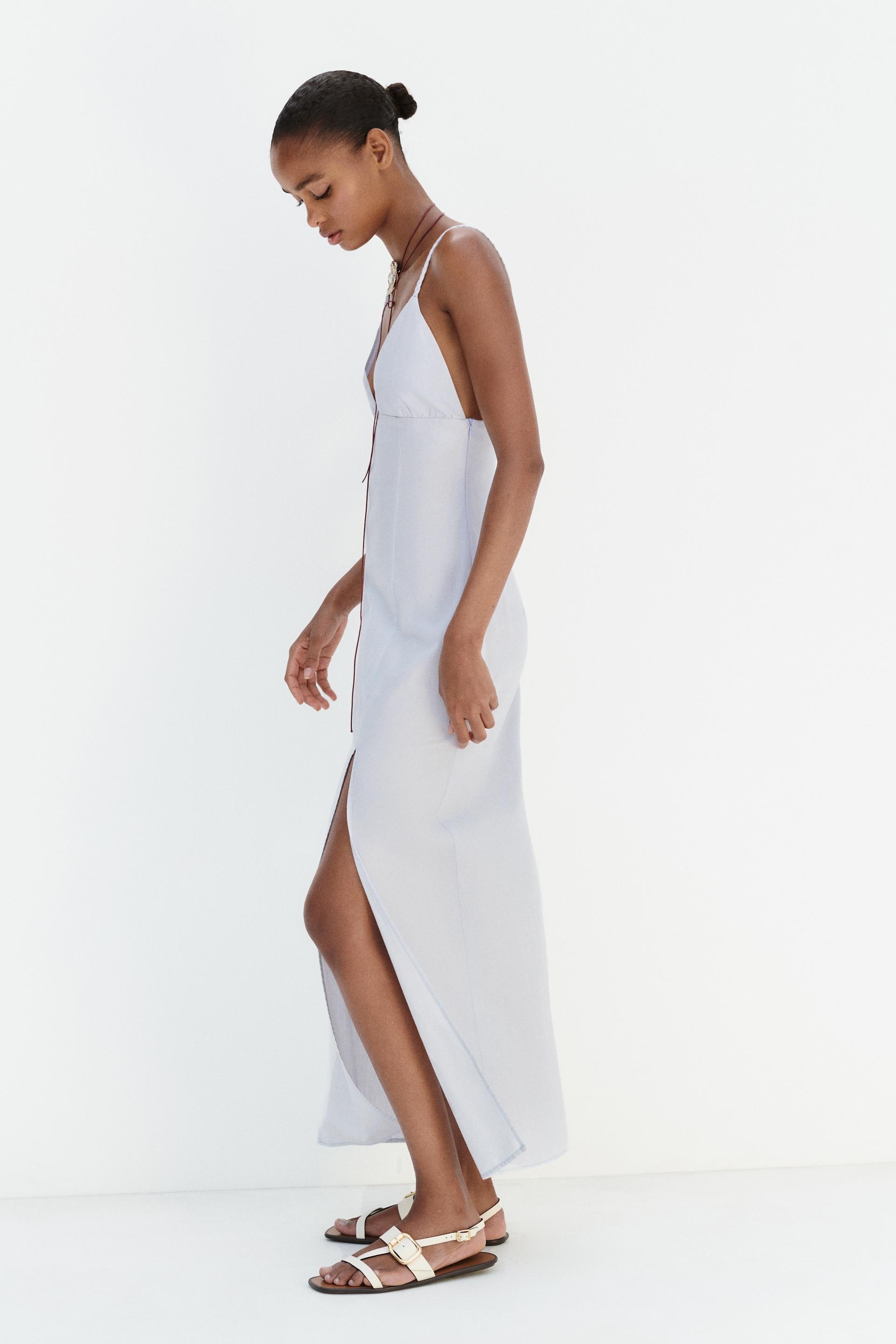 Zara basic dress with straps Clearance