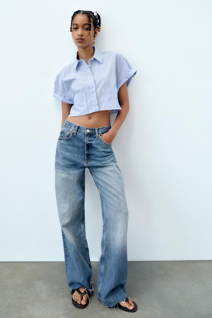 Cropped gingham top zara Clearance