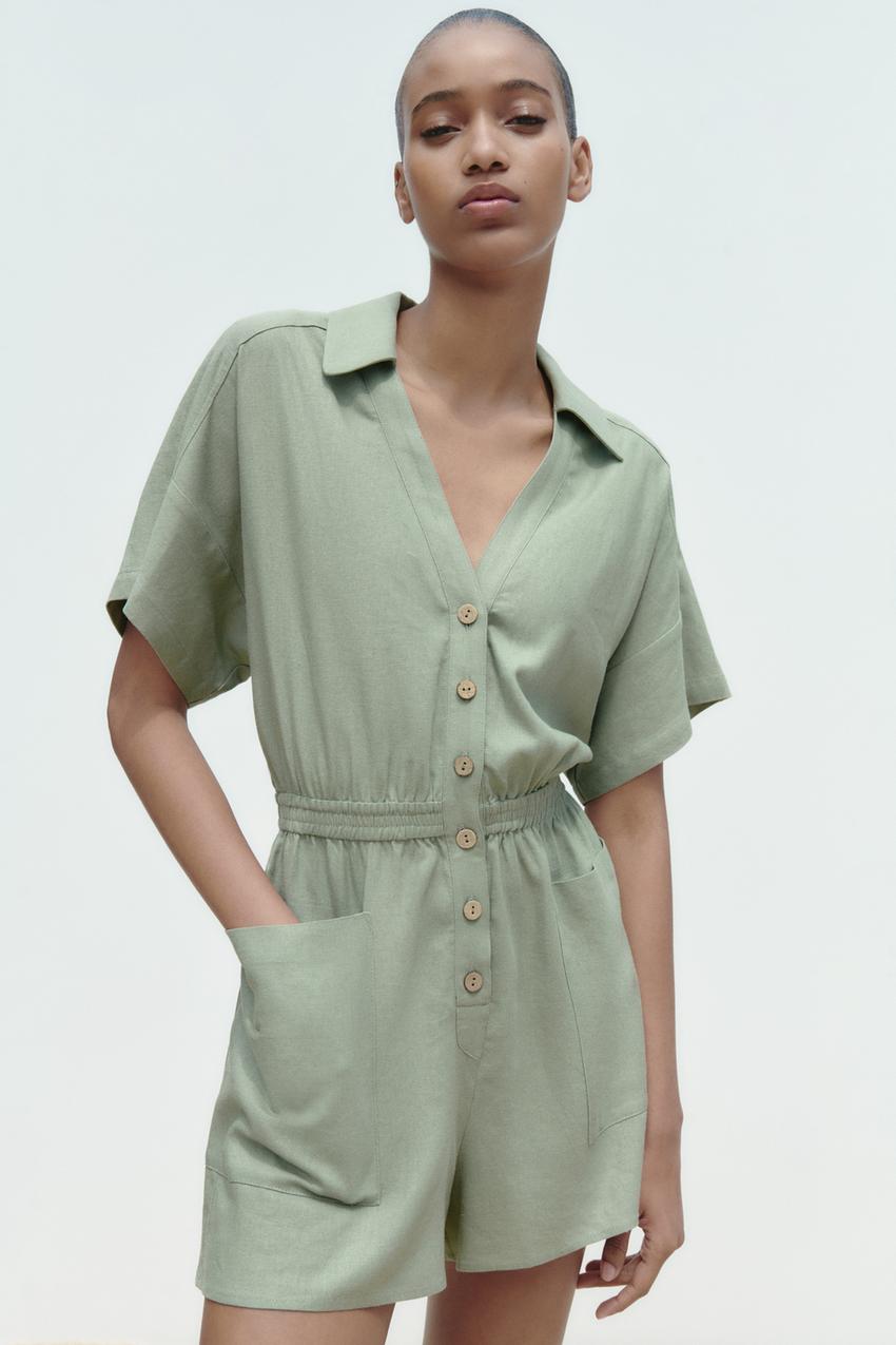 Zara green short Clearance