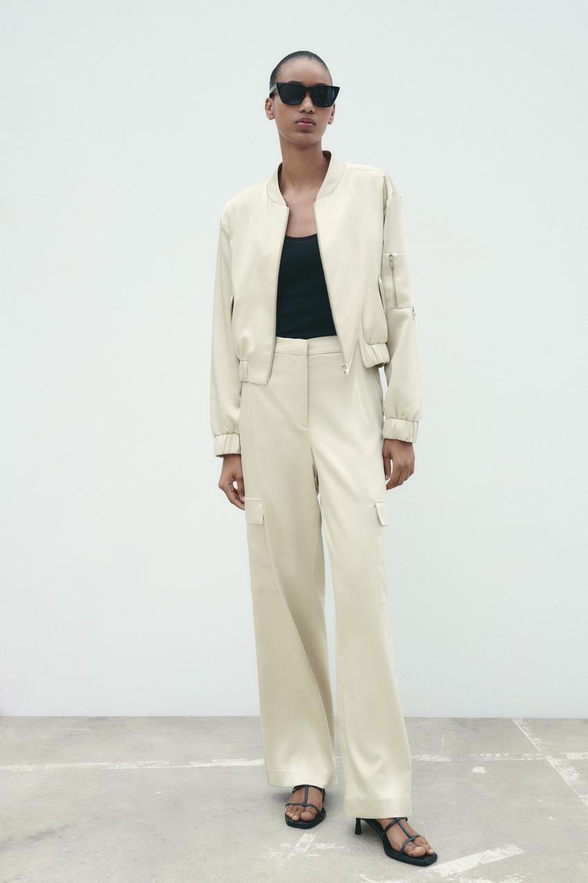 Zara satin bomber Clearance