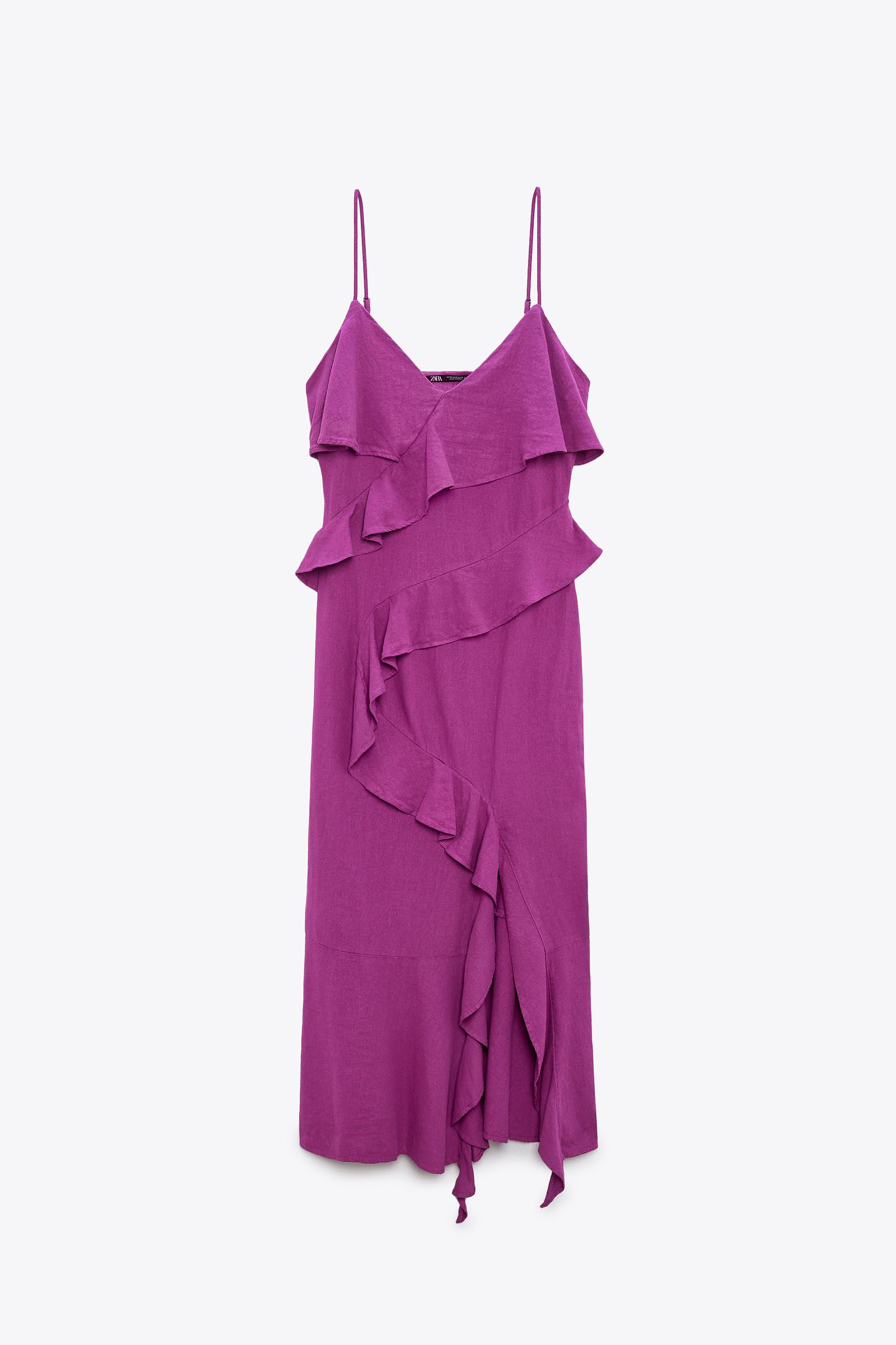 Zara lilac ruffle dress Clearance