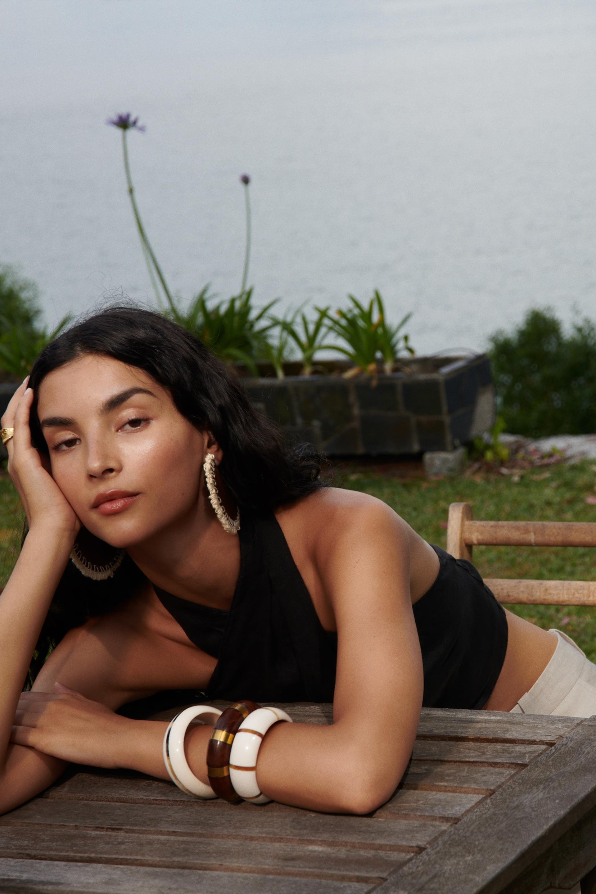 Criss cross halter top zara Clearance