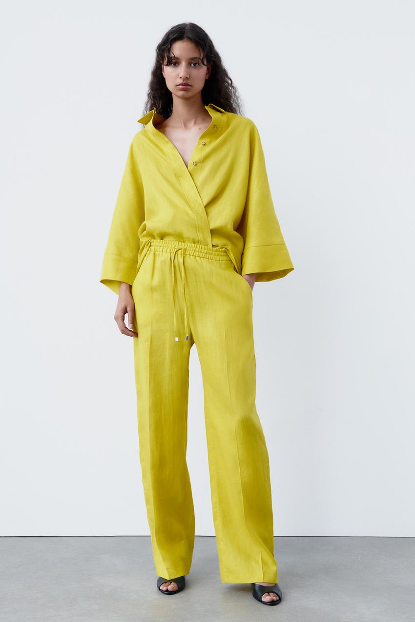 Yellow pants zara Clearance