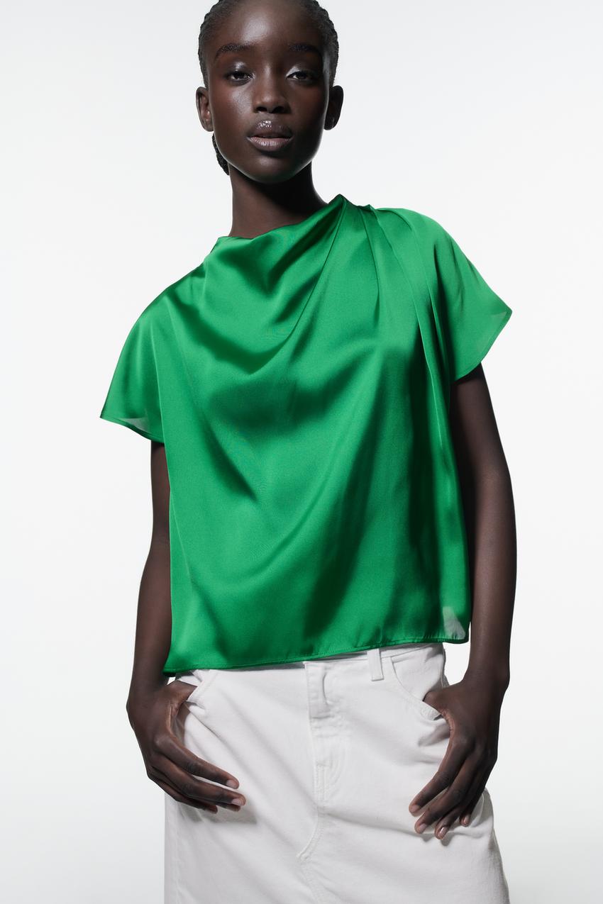 Satin top zara Clearance