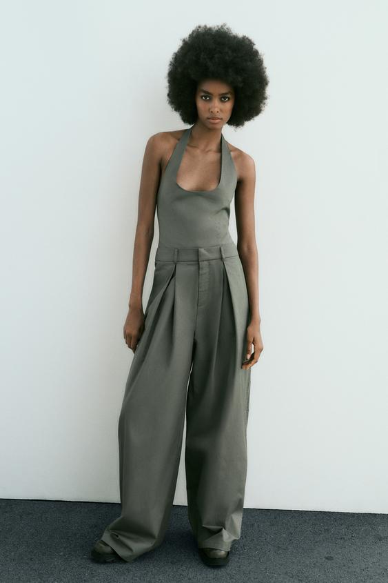 Zara grey jumpsuit Clearance