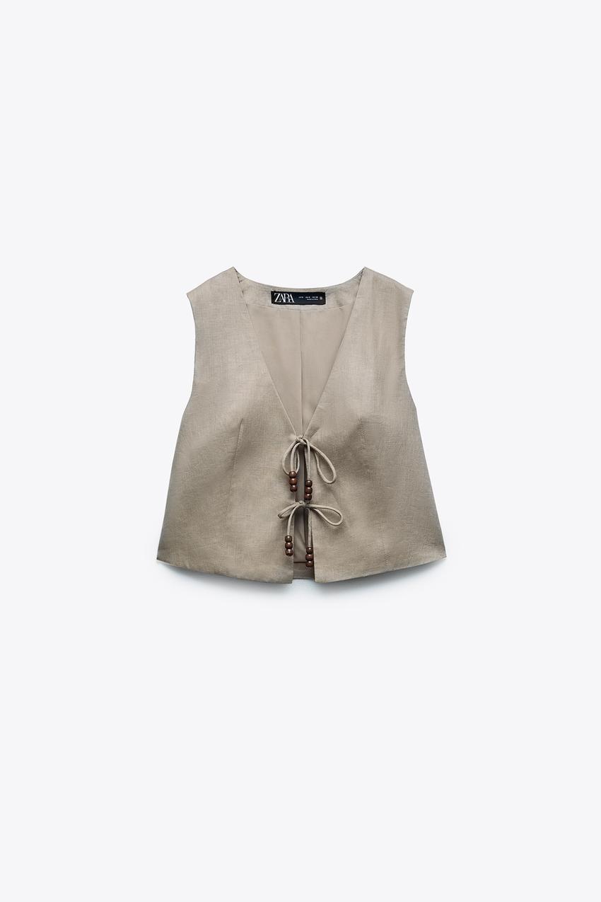 Zara tie waist coat Clearance