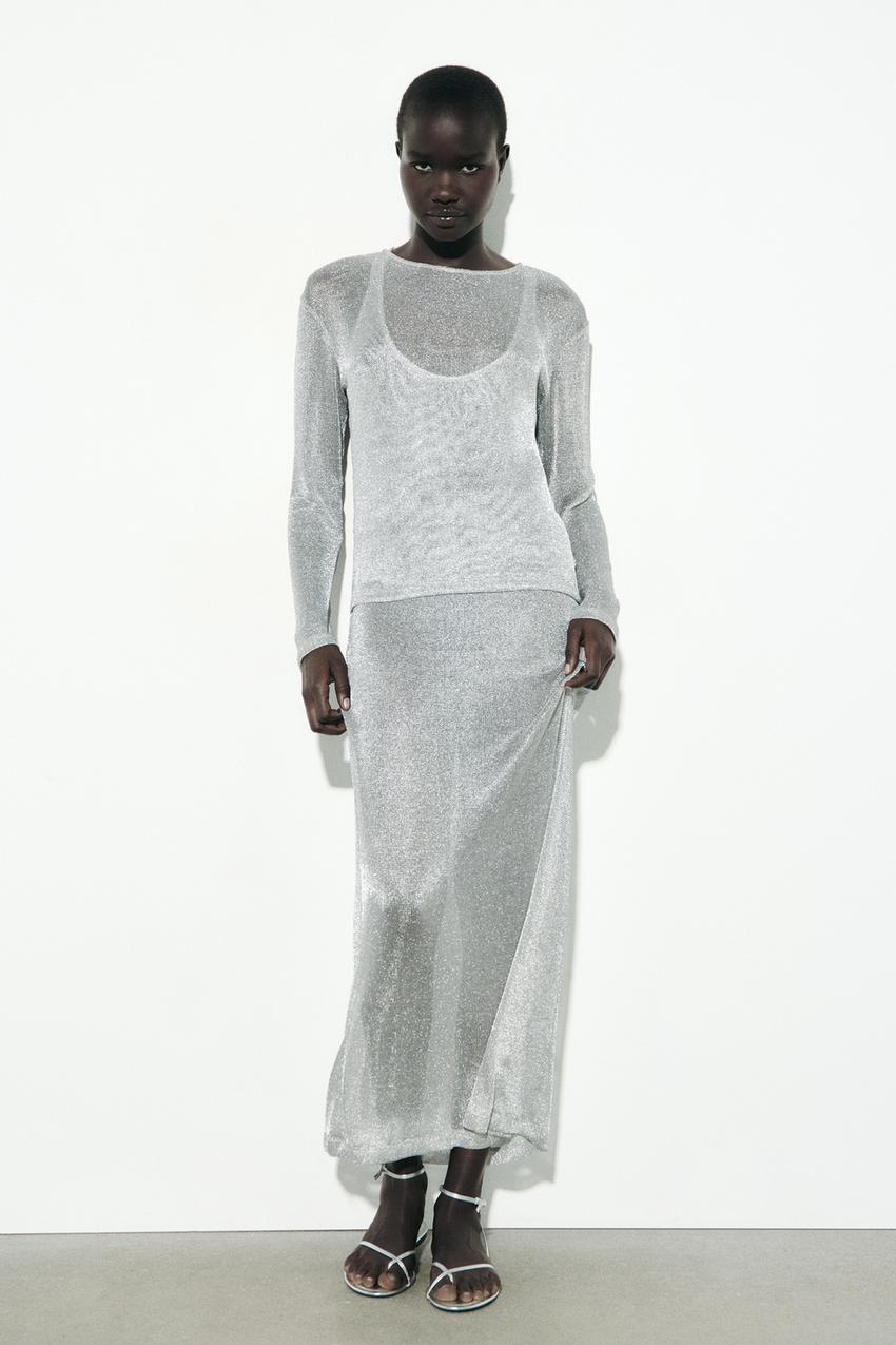 Mesh shirt zara Clearance