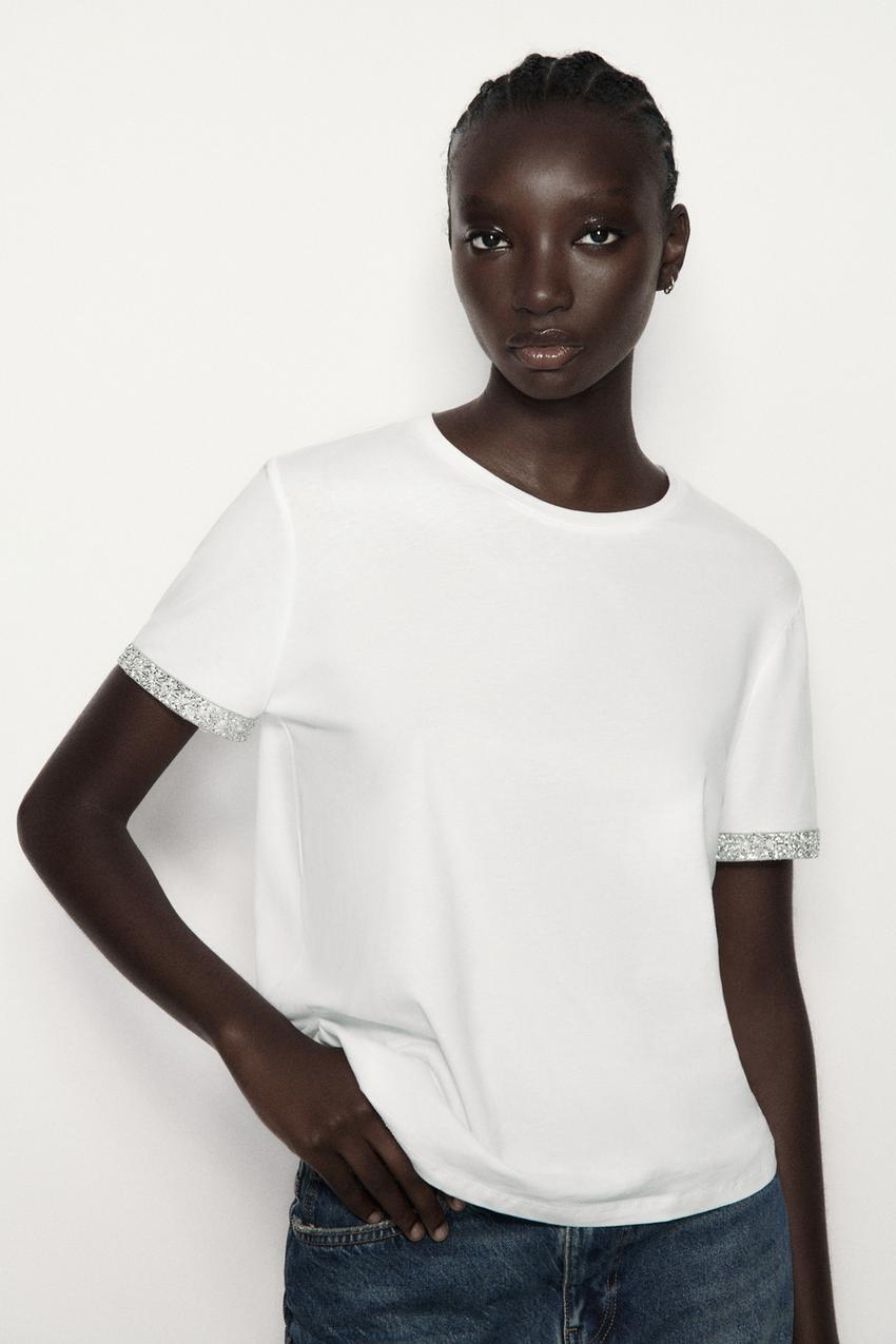 Zara white t Clearance