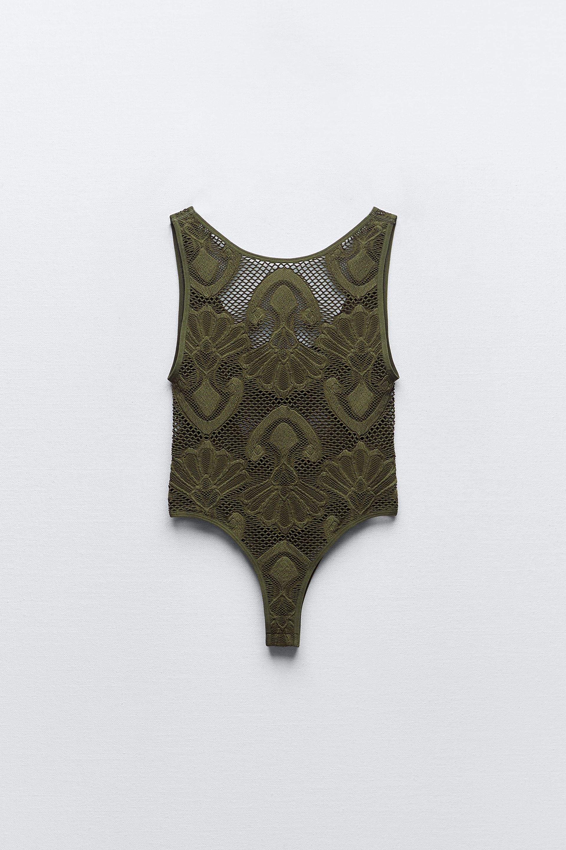 Zara bodysuit khaki Clearance