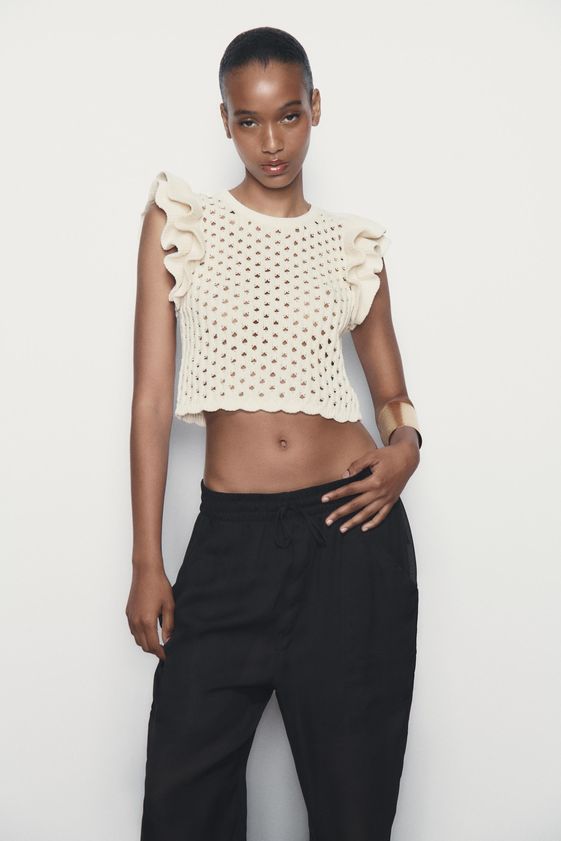 Zara ruffled top Outlet