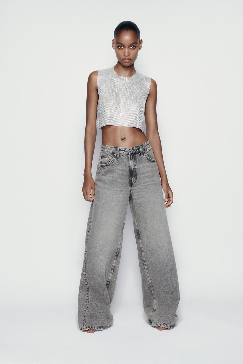 Metallic top zara Clearance