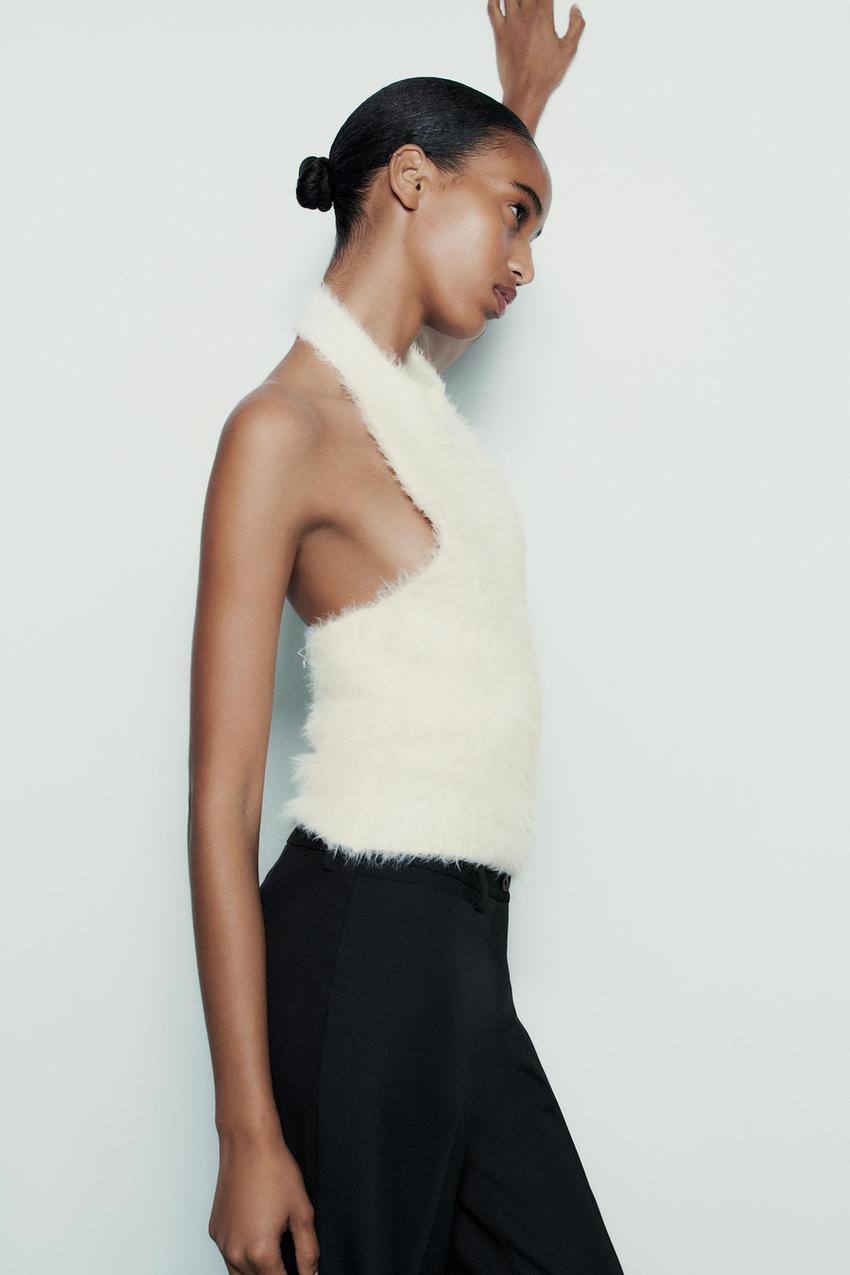 Zara fur top Clearance