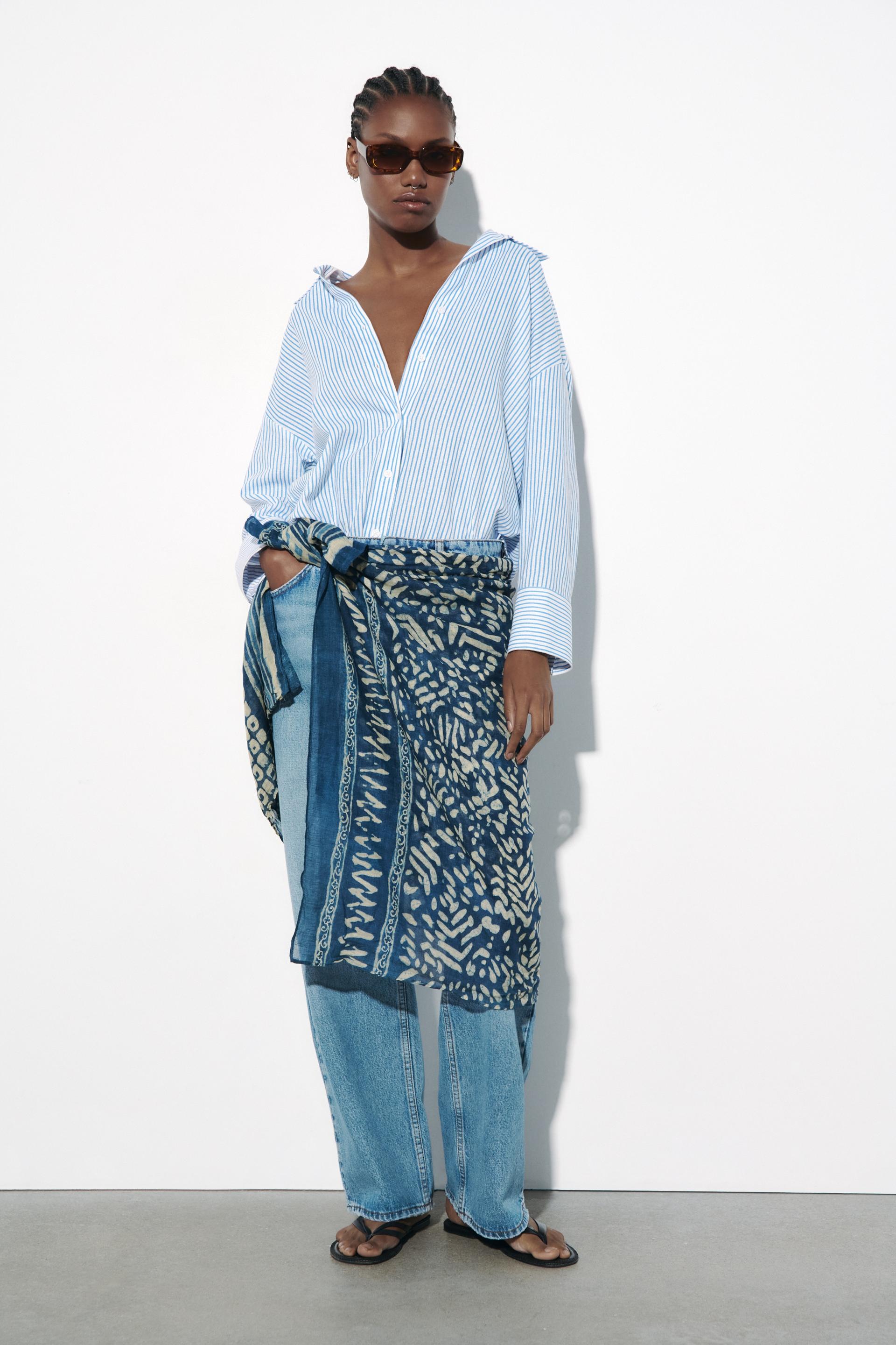 Zara long sleeve striped top Clearance