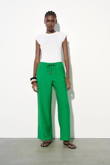 Zara pants green Clearance