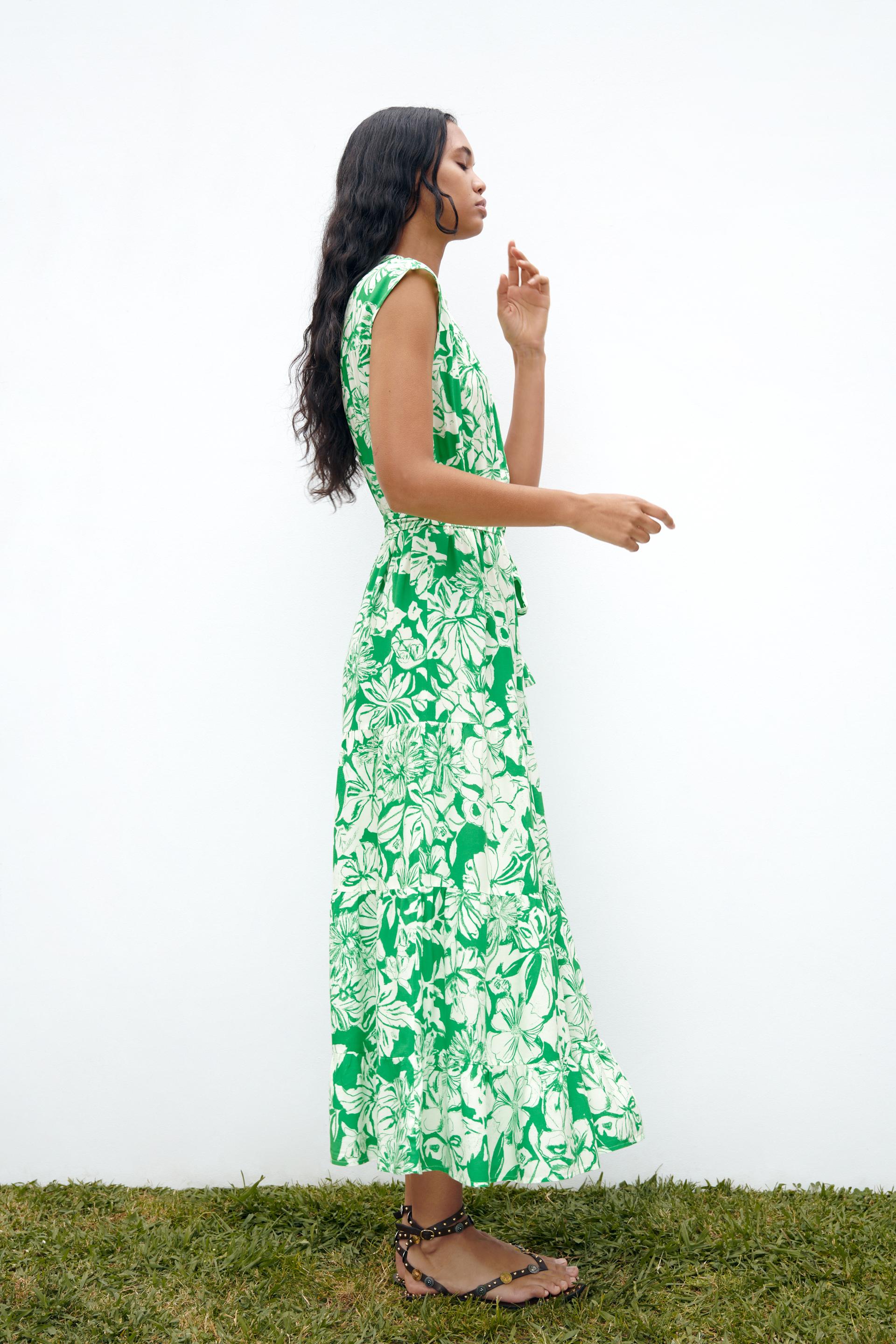 Zara ecru floral dress Clearance