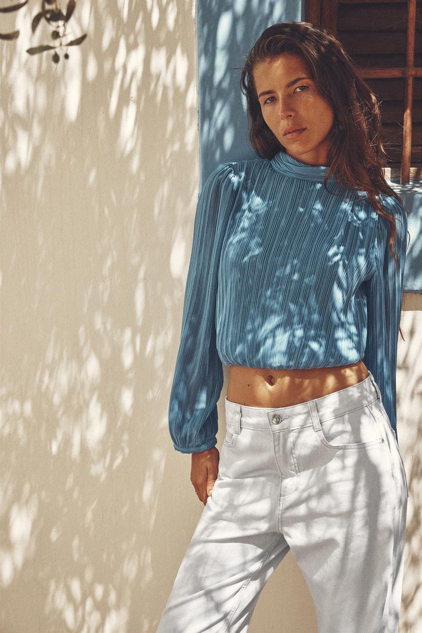 Zara teal top Outlet