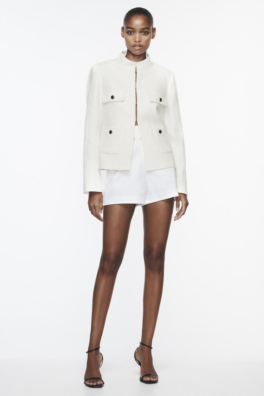Blazer white zara Clearance