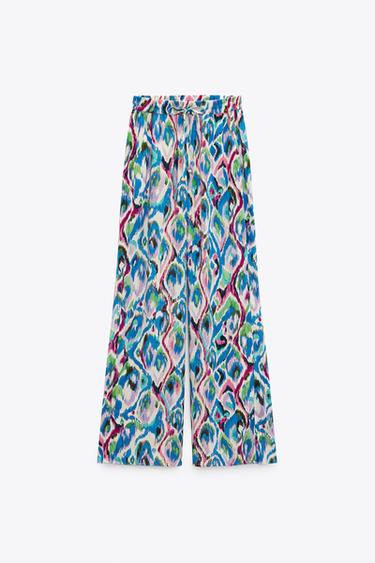 WEITE HOSE MIT PRINT - Bunt von Zara - Bild 4