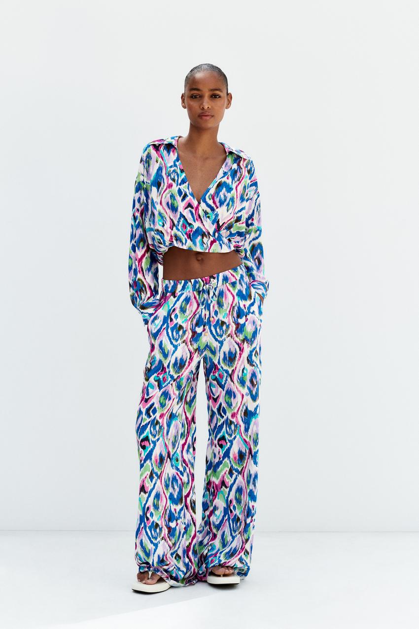 Zara wide leg floral pants Clearance