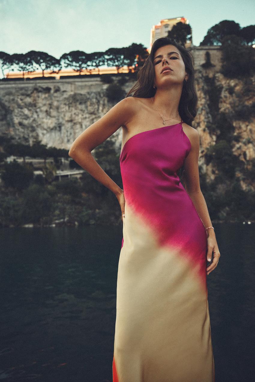 Zara silk tie dye dress Clearance