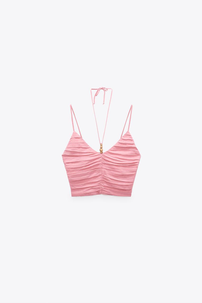 Zara pink ruched top Clearance