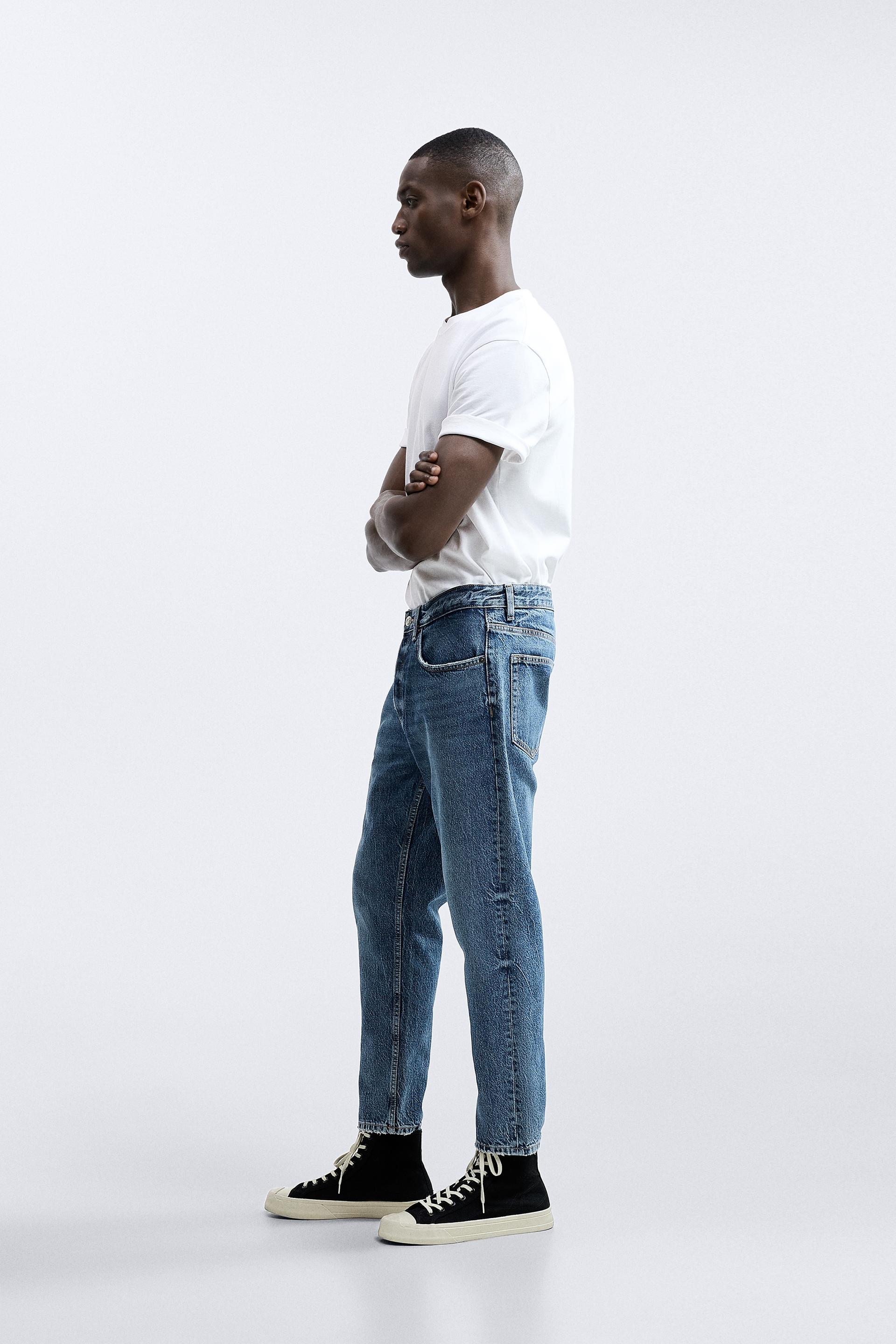 Zara slim cropped jeans mens Clearance