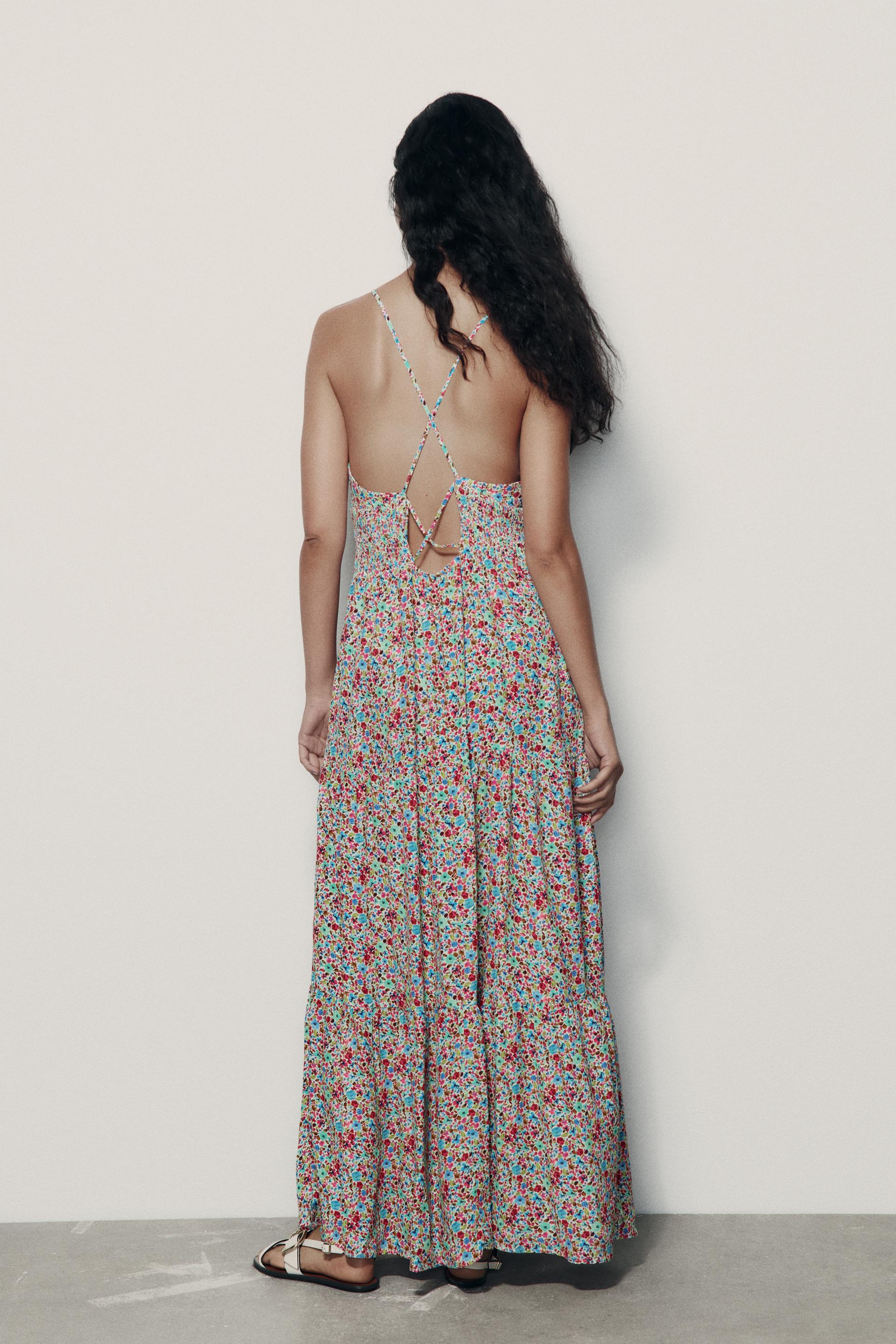 Zara floral backless dress Clearance