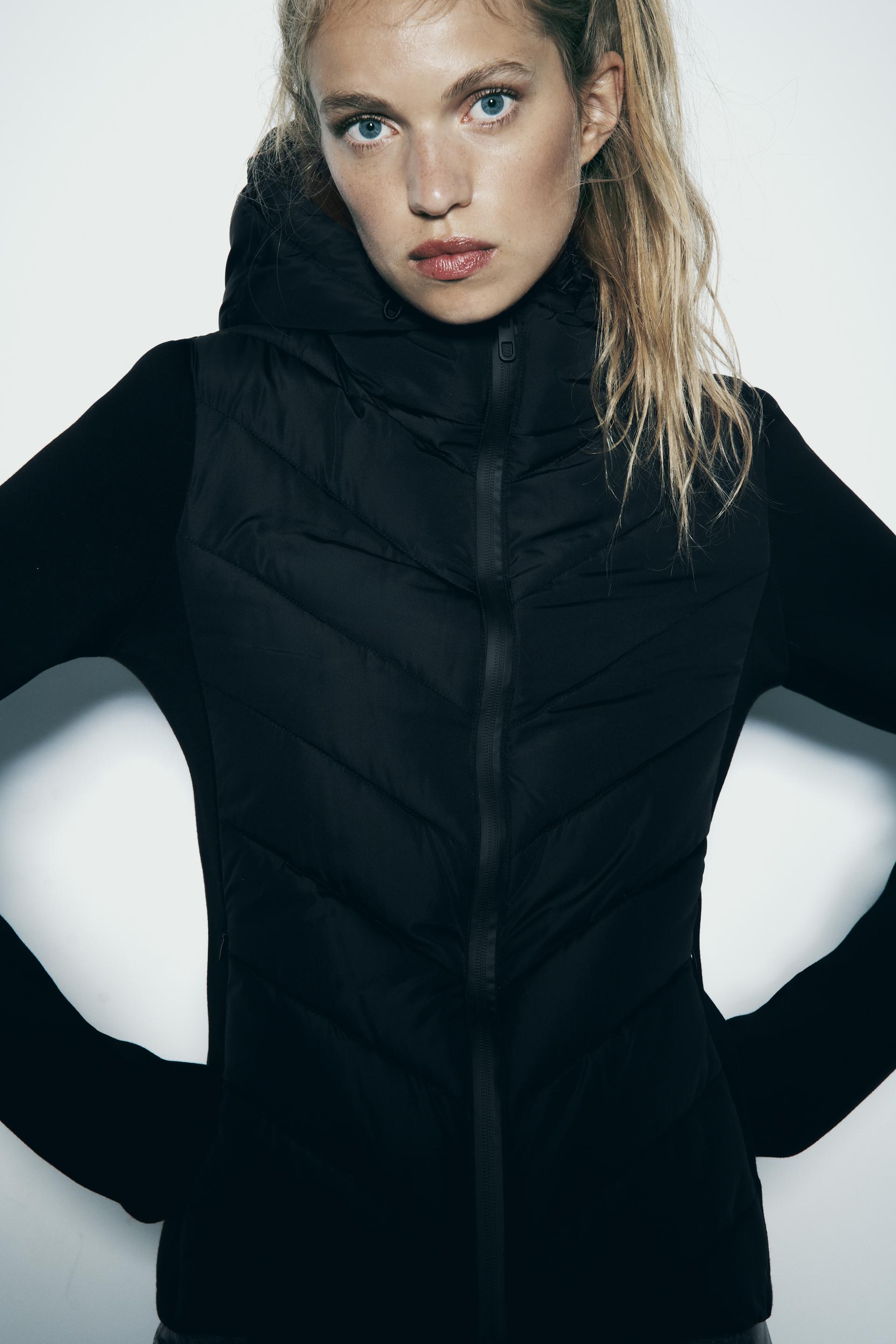 Burgundy puffer jacket zara Clearance