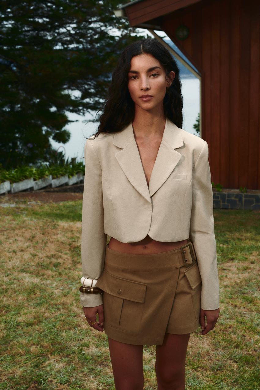 Zara crop blazer Clearance