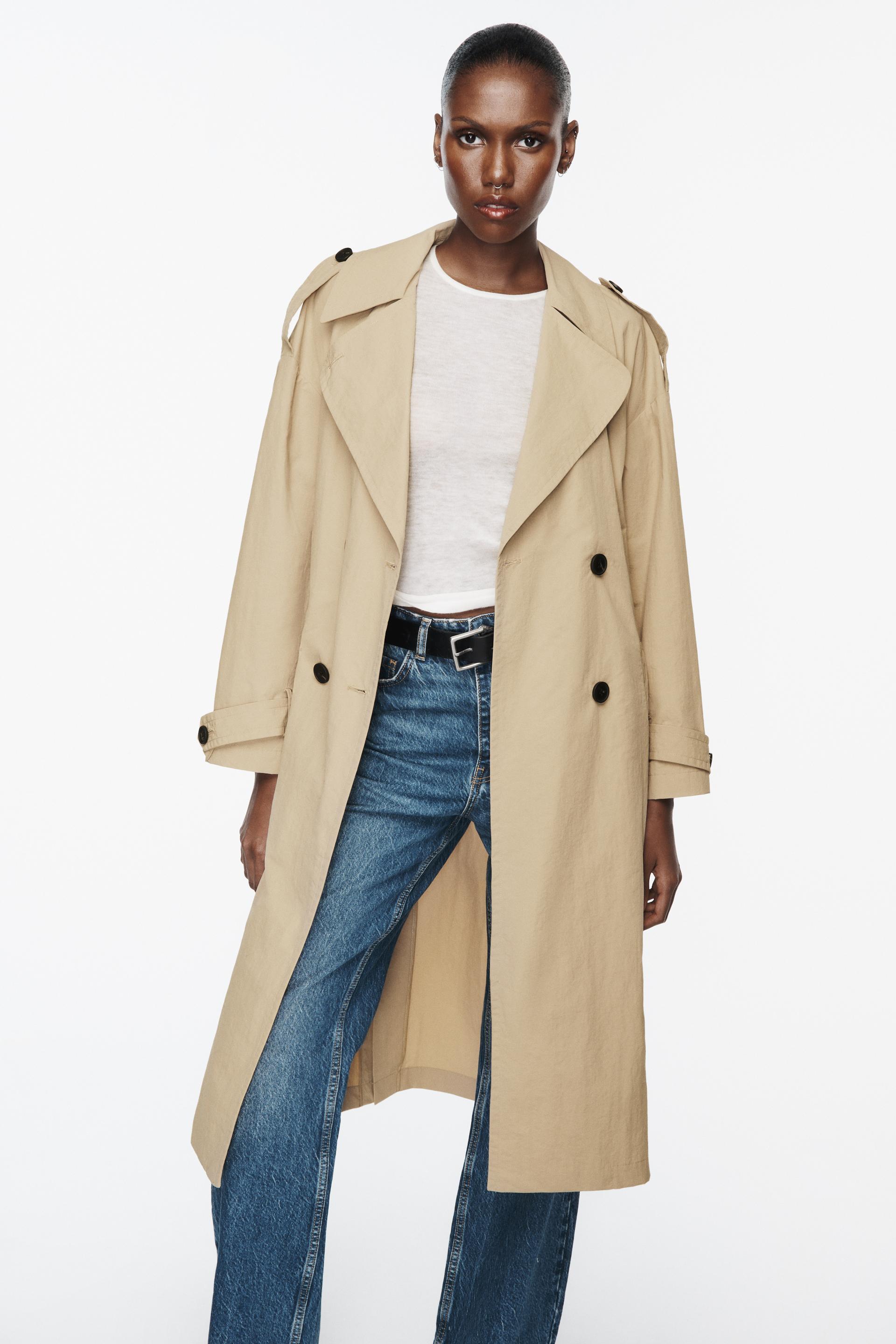 Zara beige long coat Clearance