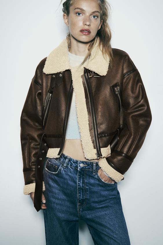 Aviator jackets zara Clearance
