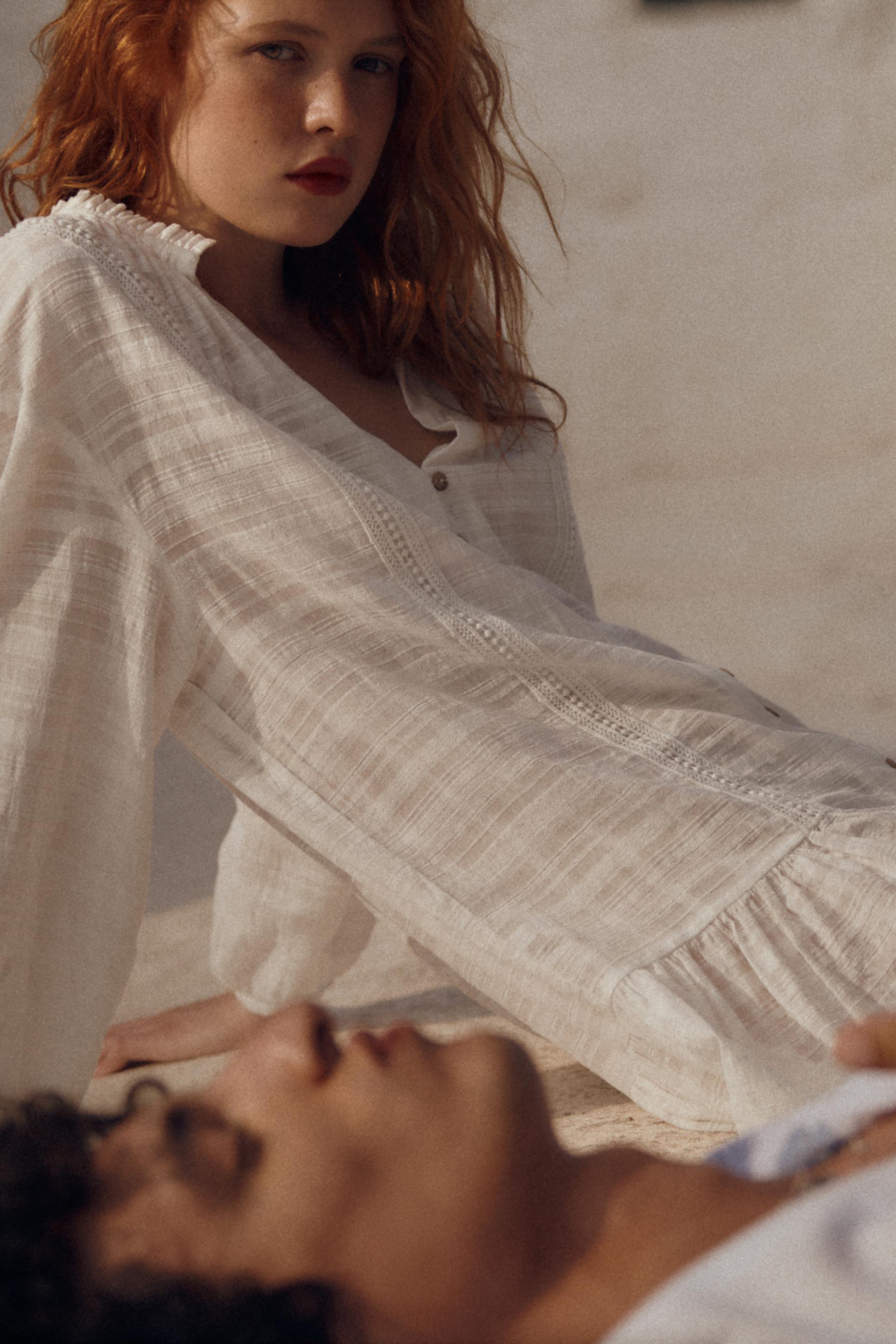 Zara lace trim combination dress Clearance