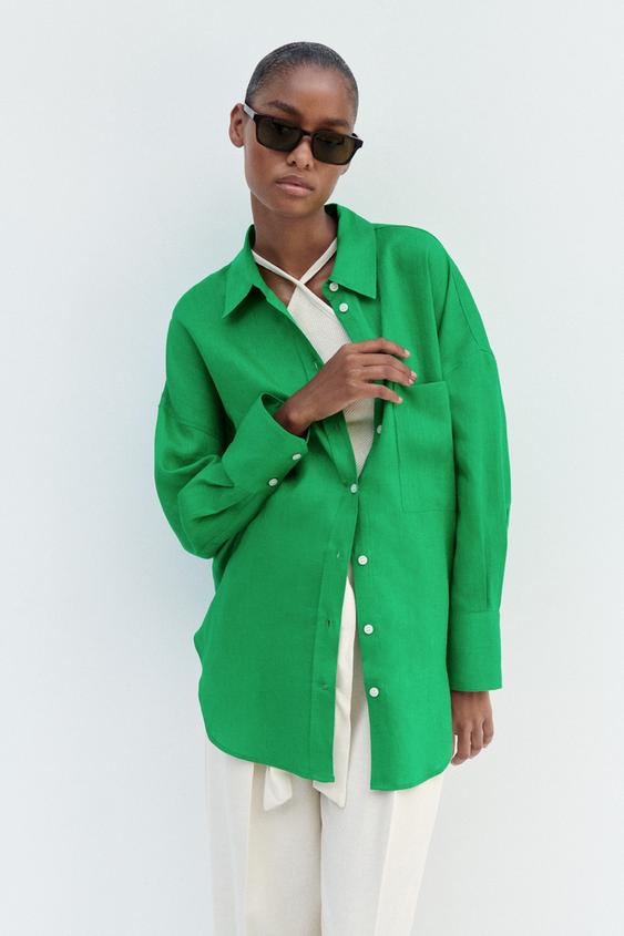 Zara green shirts Clearance