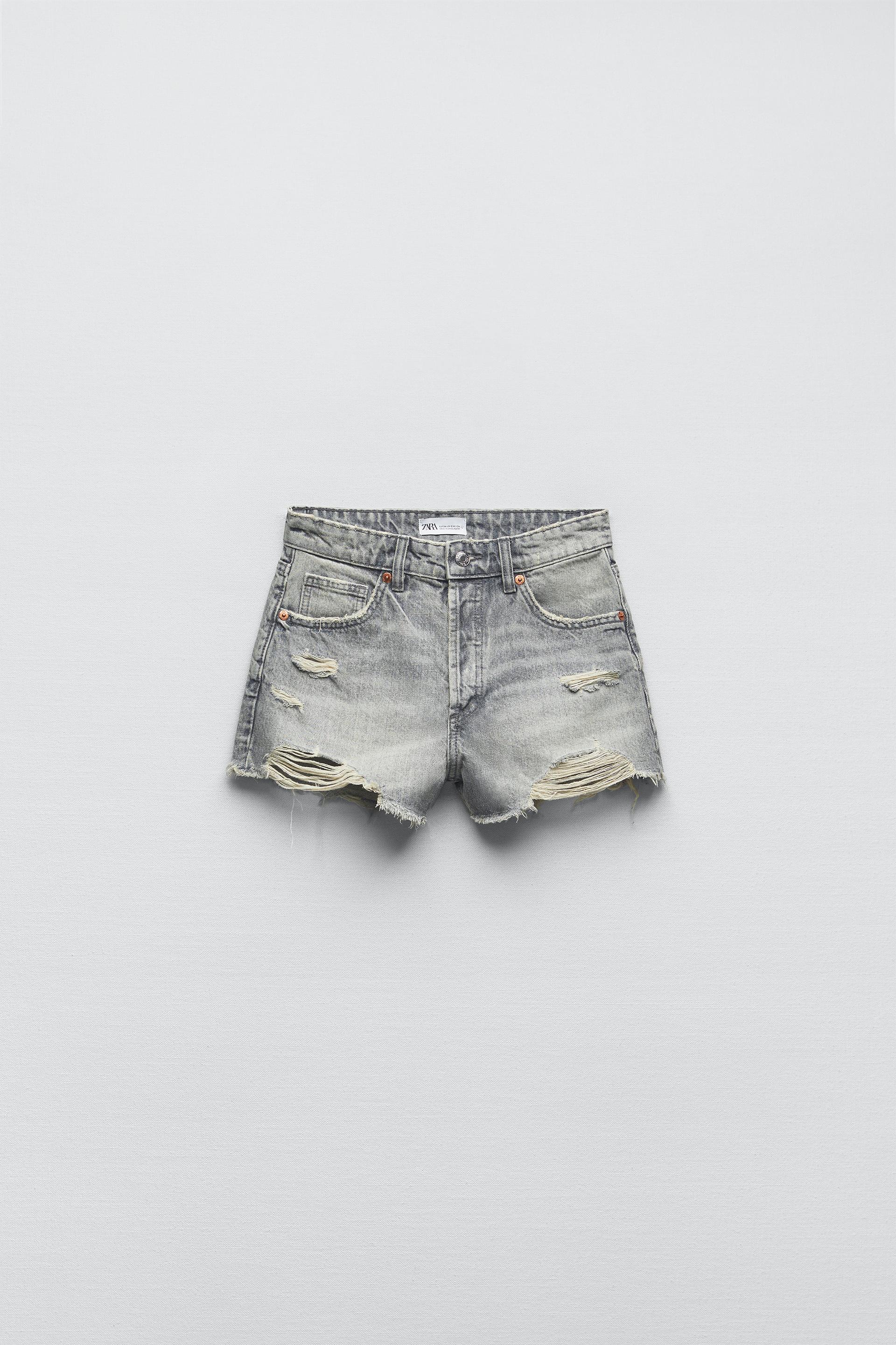 Zara mid rise denim shorts Clearance