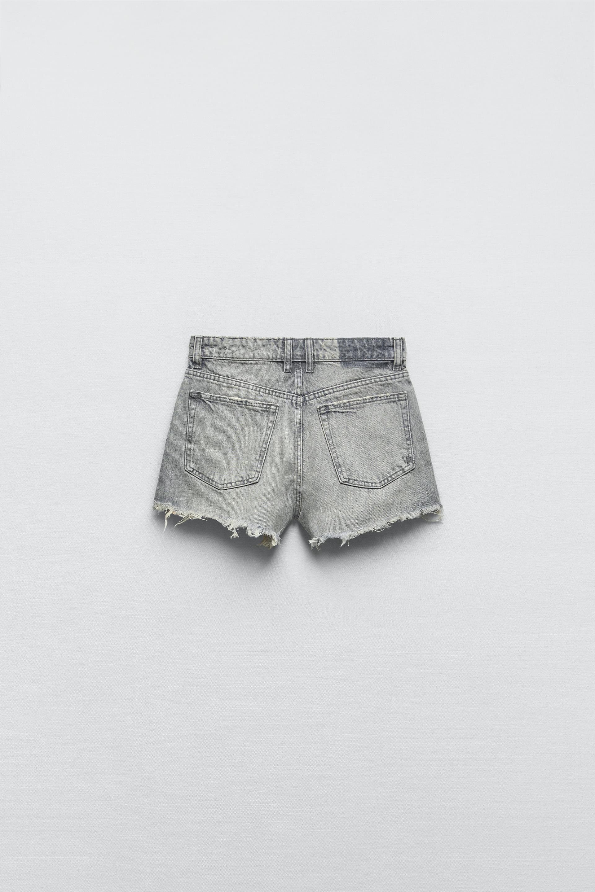 Zara mid rise denim shorts Clearance