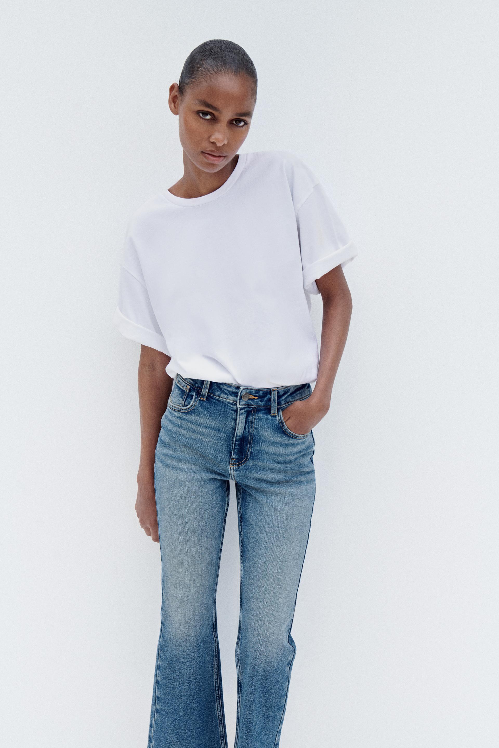High waist flared jeans zara Clearance
