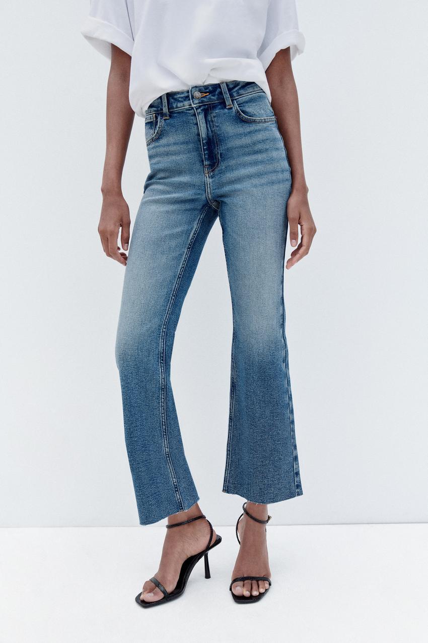 Zara z1975 high rise mini flare jeans Clearance