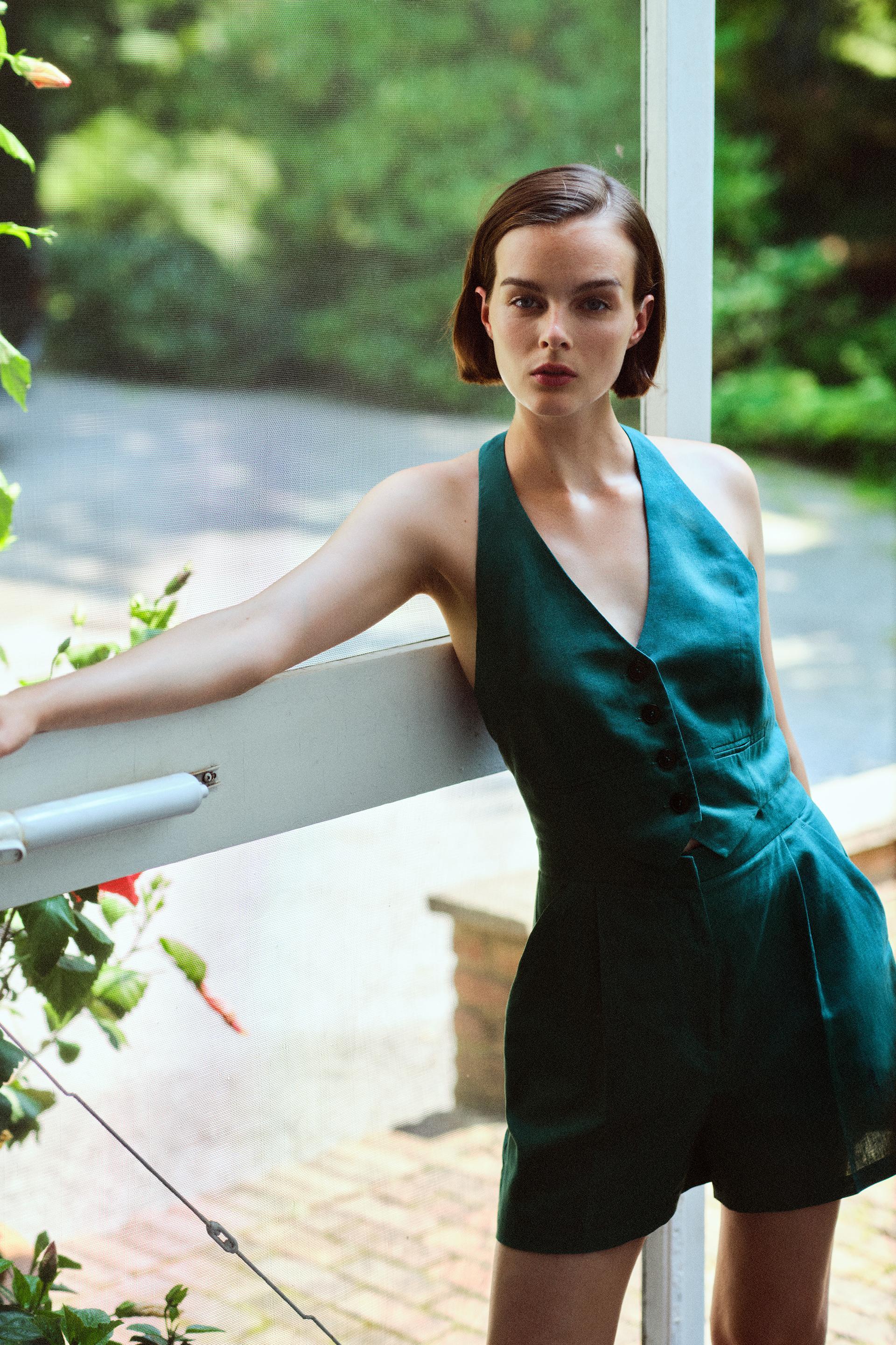 Zara emerald green jumpsuit Outlet