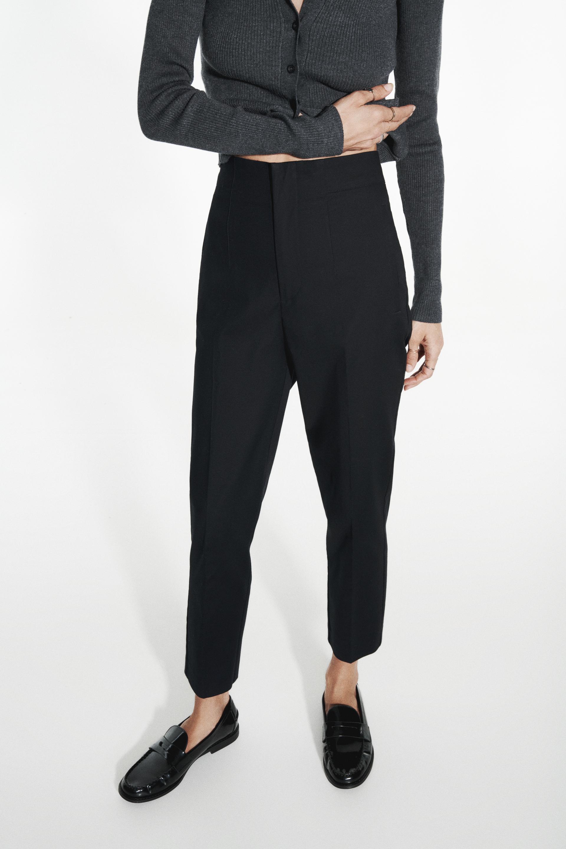 Zara high waisted pants black Clearance