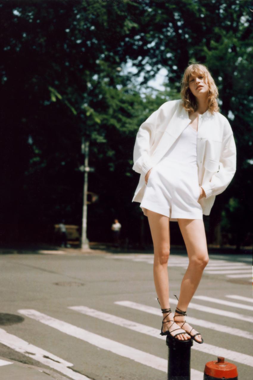 White high waisted shorts zara Clearance