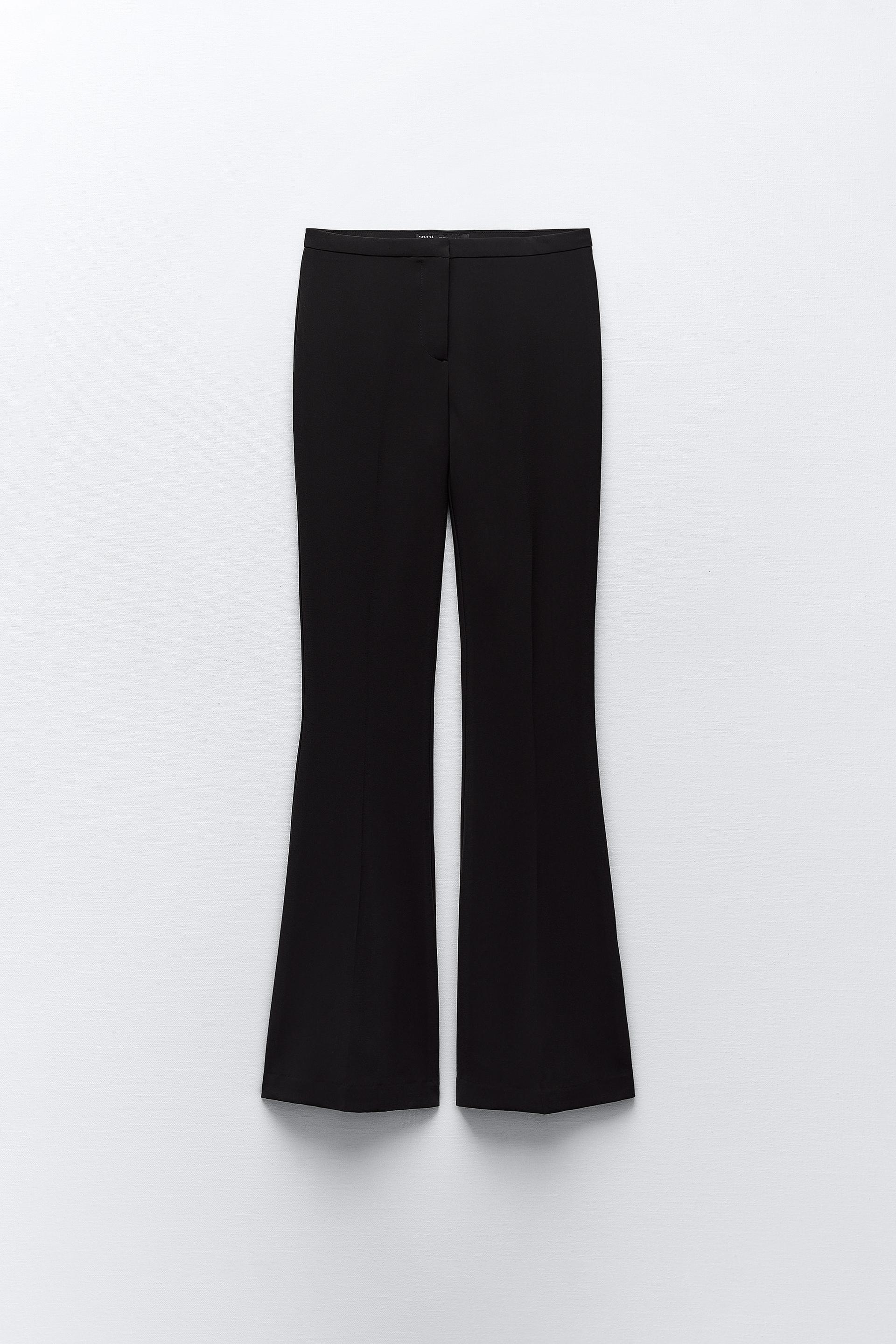 Flared black trousers zara Clearance