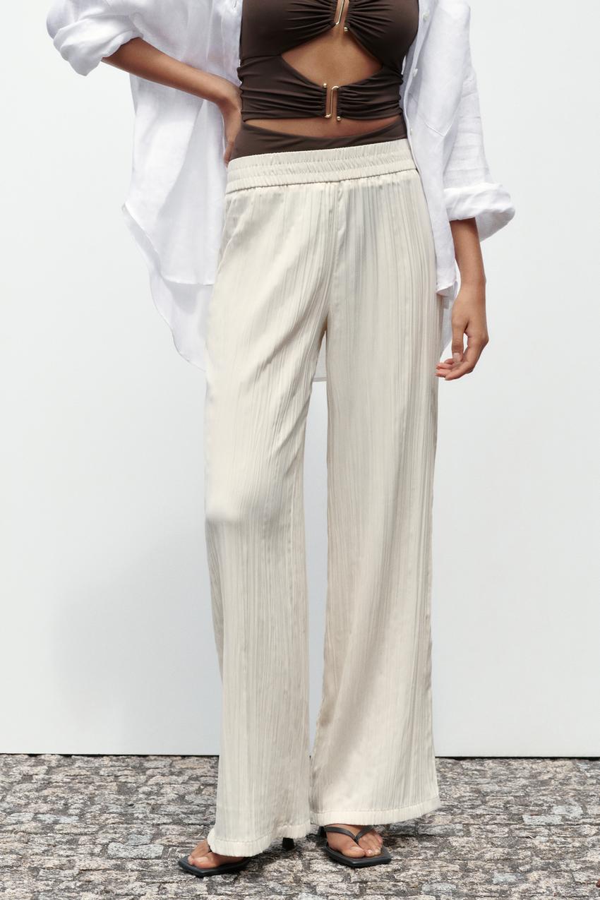 Zara crinkle trousers Clearance